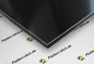 Aluverbundplatten schwarz glänzend / matt