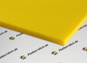 PVC Hartschaumplatte gelb