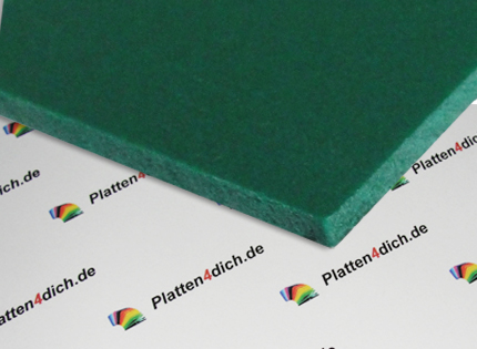 Hart PVC Kunststoffplatte 300x190x2mm grün mit einer Schutzfolie PVC Kunststoff