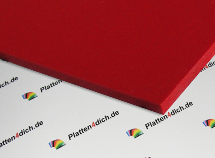 1 Hart PVC Kunststoffplatte rot 1000x495x5mm 